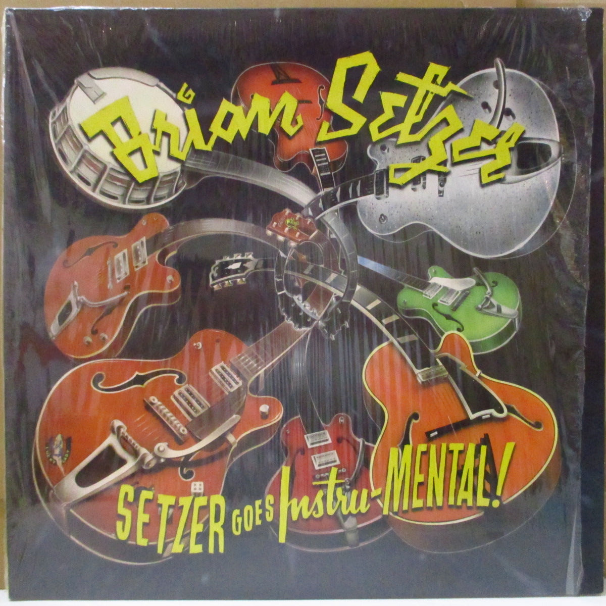 BRIAN SETZER (ブライアン・セッツァー)  - Setzer Goes Instru-Mental (US オリジナル「黒盤」 LP/光沢見開きジャケ)