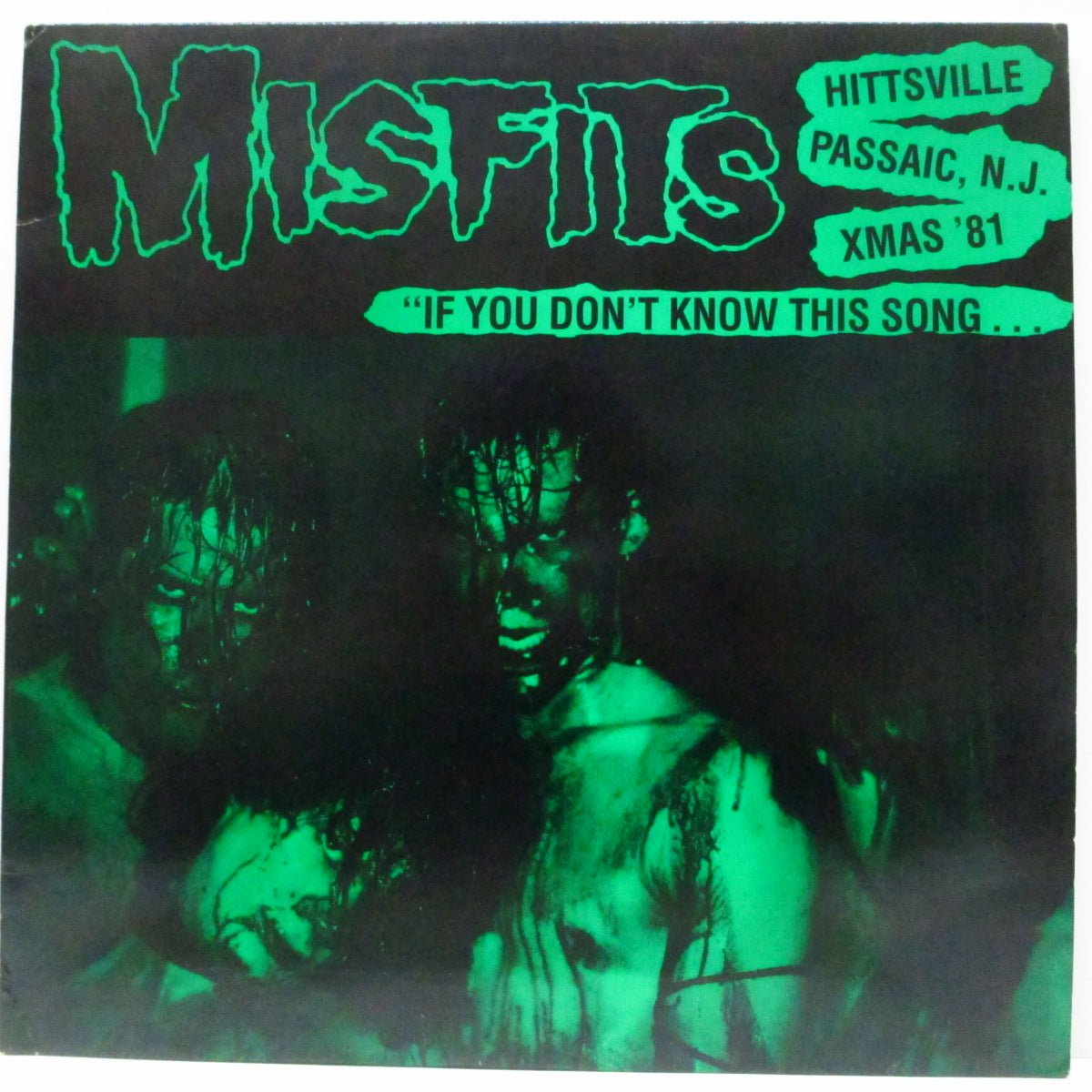 MISFITS (ミスフィッツ)  - If You Don't Know This Song... - What The Fuck Are You Doing Here? (US 限定「黒 / 緑ラベ」赤盤 LP)'81年ライブ！