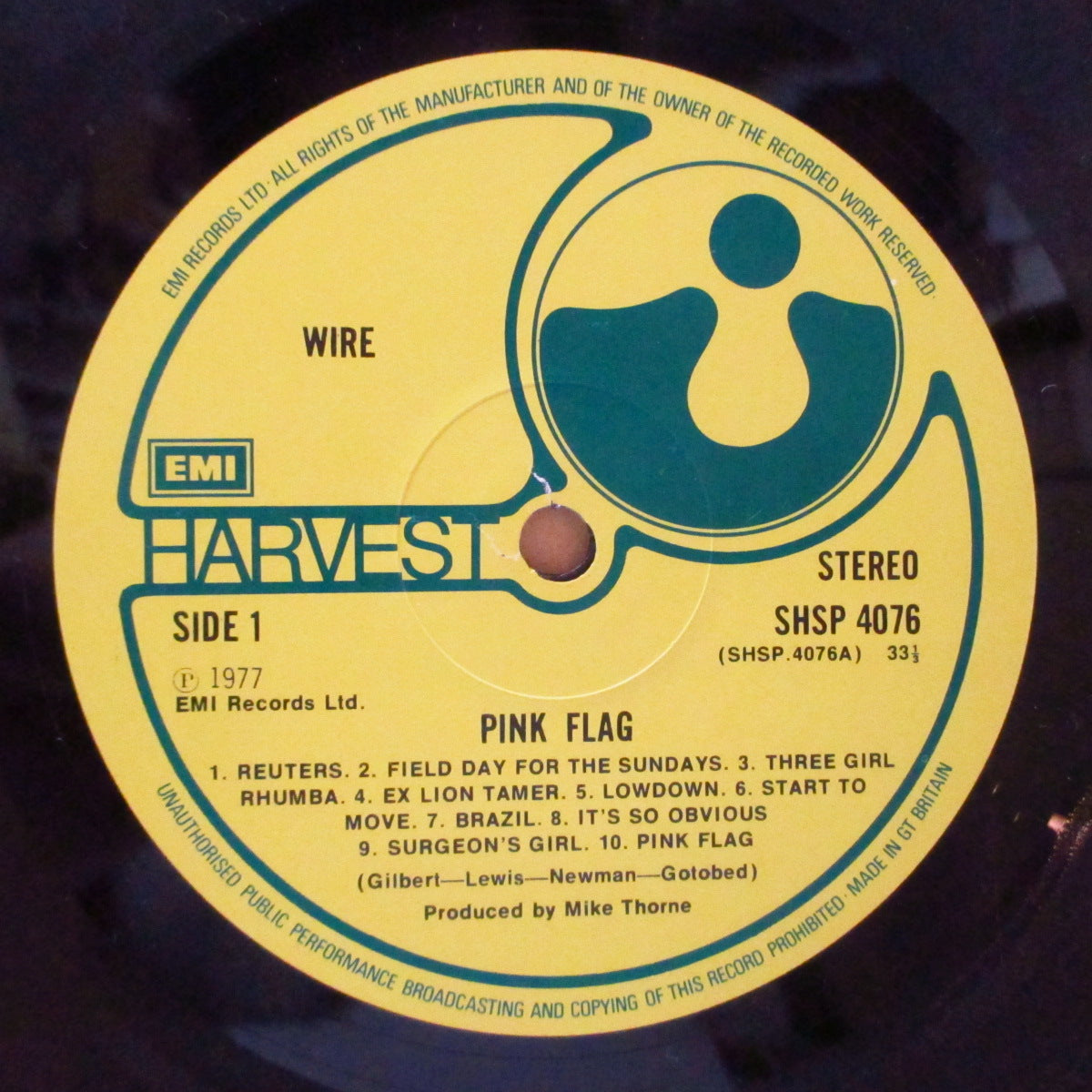 WIRE (ワイヤー)  - Pink Flag (UK オリジナル・グリーンラベ LP+固紙インナー) '77年1stアルバム