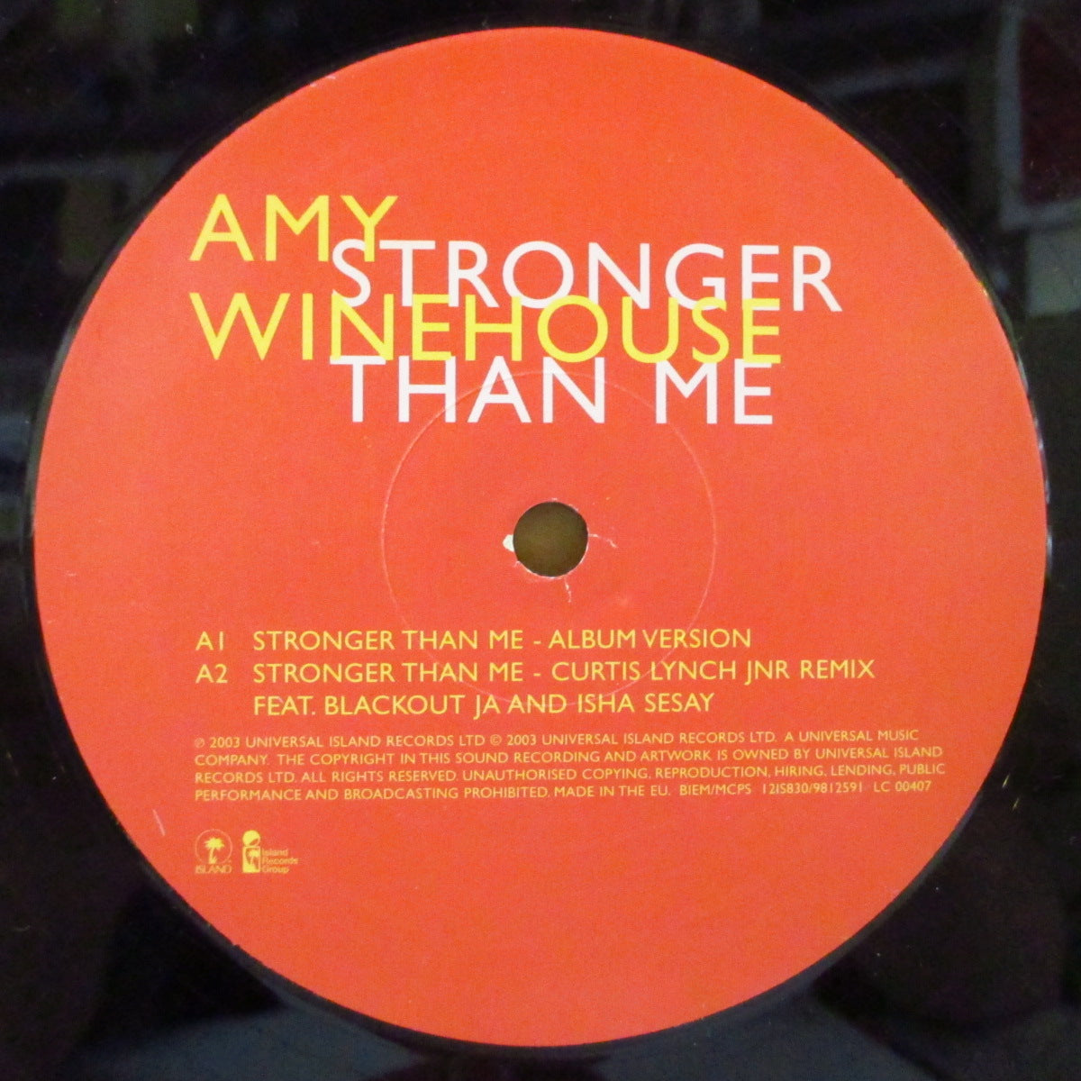 AMY WINEHOUSE (エイミー・ワインハウス)  - Stronger Than Me +3 (UK オリジナル 12インチ) '03年シングル