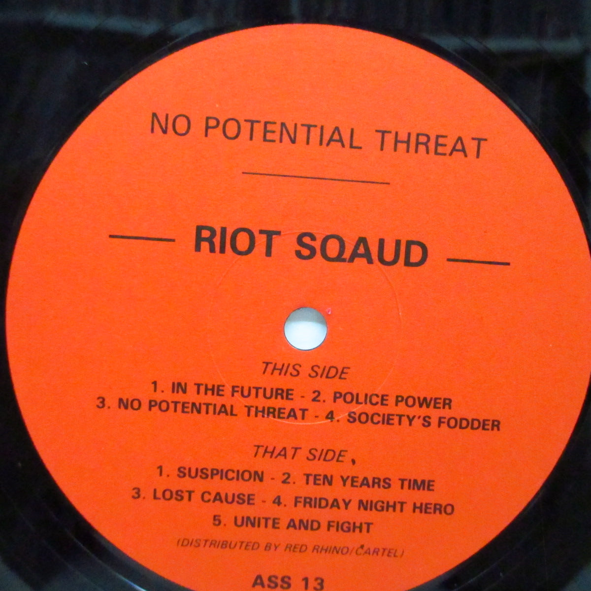 RIOT SQUAD (ライトット・スクワッド)  - No Potential Threat (UK オリジナル LP/ボーナス7"無)