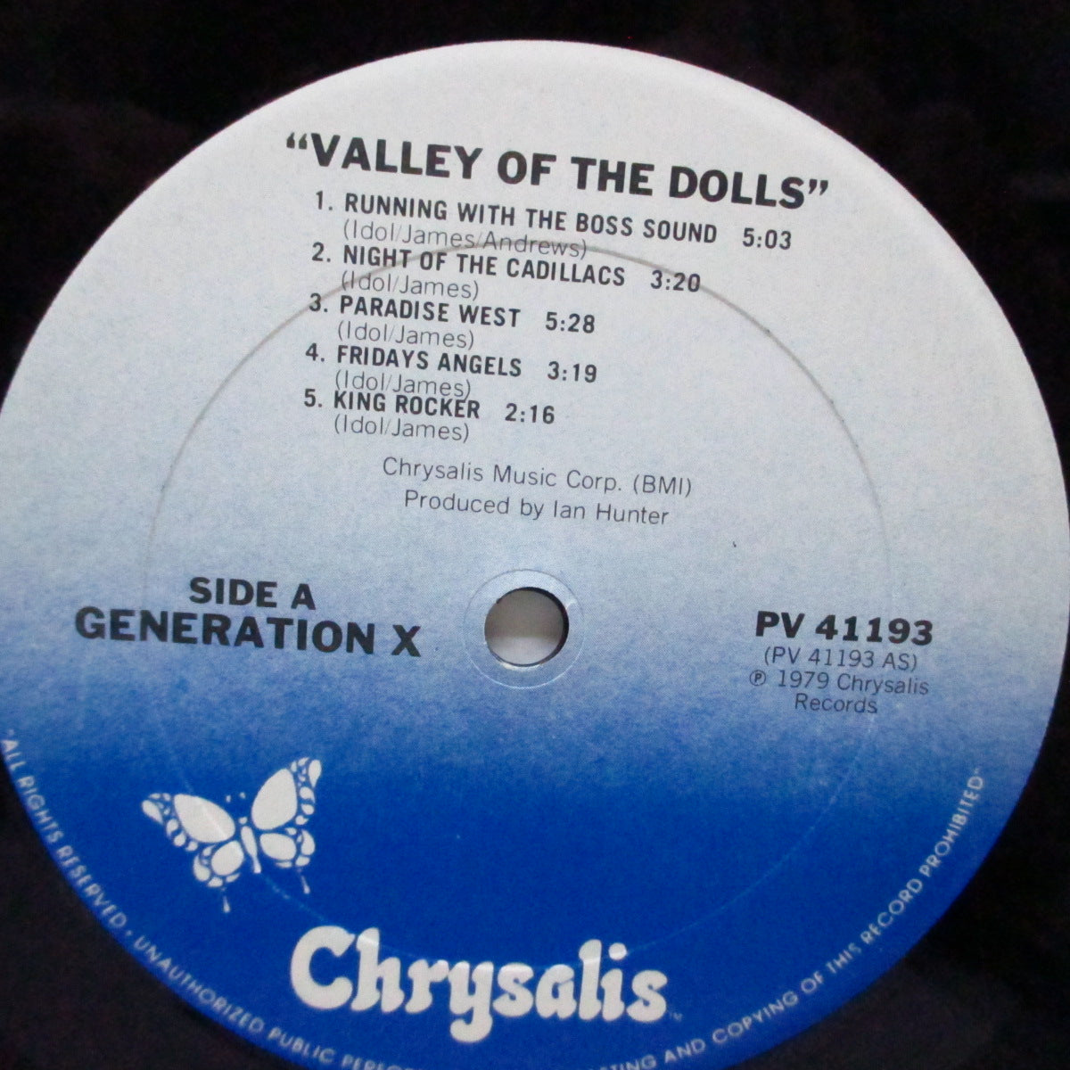 GENERATION X (ジェネレーション X)  - Valley Of The Dolls (US '84 再発「白/青ラベ」LP/PV 41193) '79年セカンド！