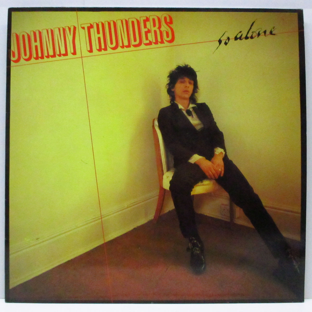 JOHNNY THUNDERS (ジョニー・サンダース)  - So Alone (German 80's 再発「赤ラベ」LP+インナー）'78年ファーストソロ！