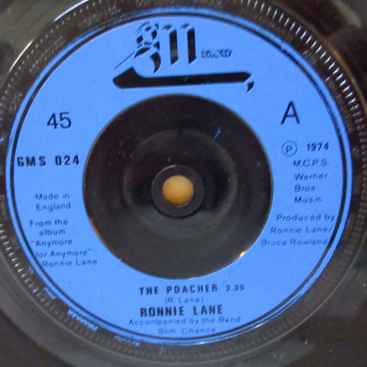 RONNIE LANE & SLIM CHANCE (ロニー・レイン・アンド・スリム・チャンス)  - The Poacher (UK '74 オリジナル 7インチ)