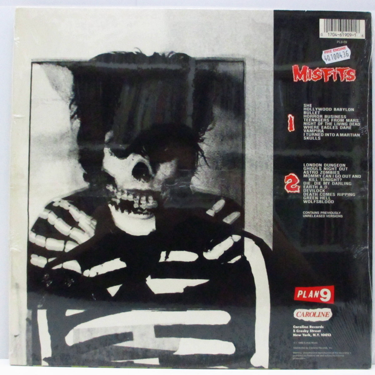 MISFITS (ミスフィッツ)  - Collection I (US  '91年「正規初回再発」LP ) 未発表バージョンを含む20曲 !