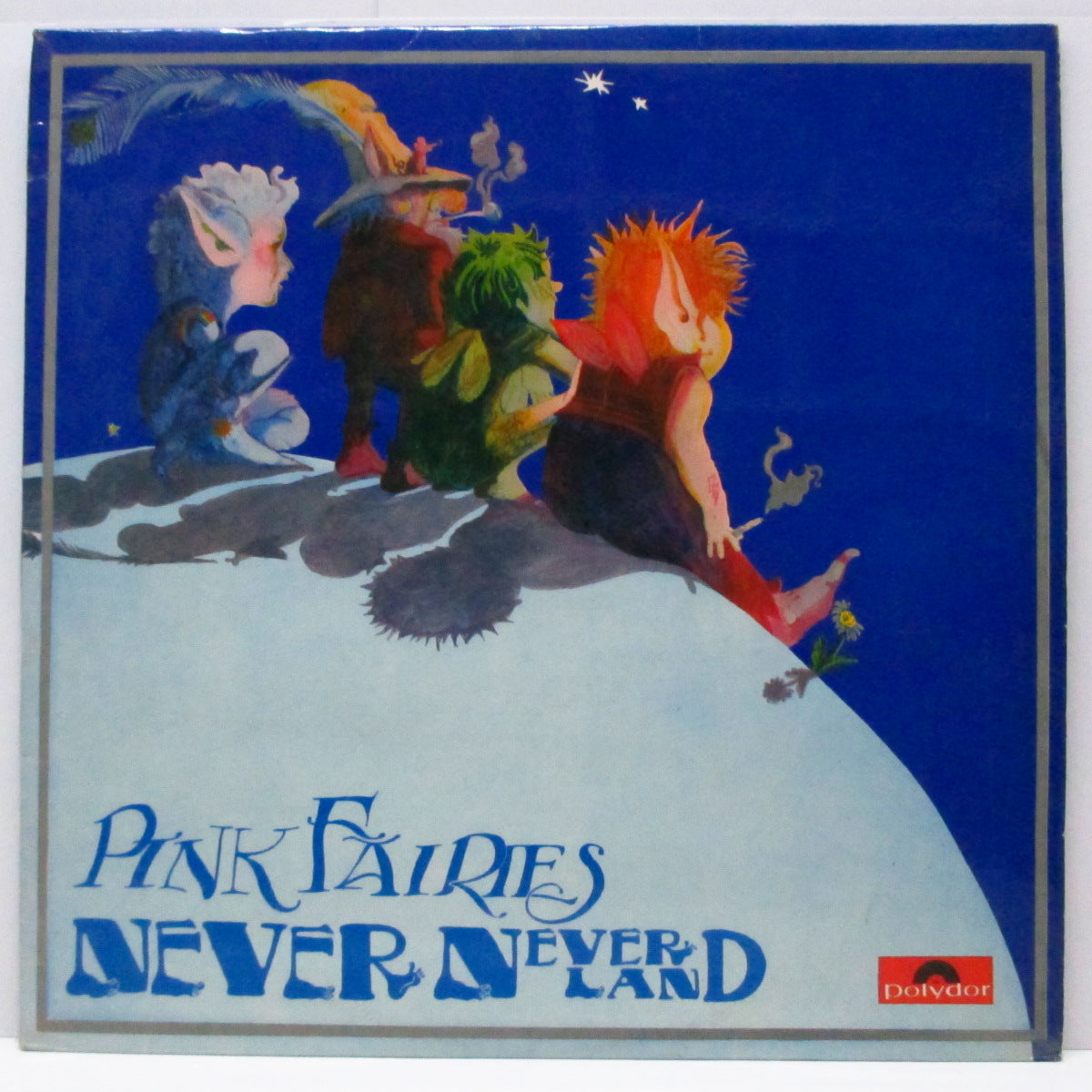 PINK FAIRIES (ピンク・フェリーズ)  - Never Never Land (UK '71 セカンドプレス「黒盤」LP/両面コーティングジャケ）デビューアルバム !