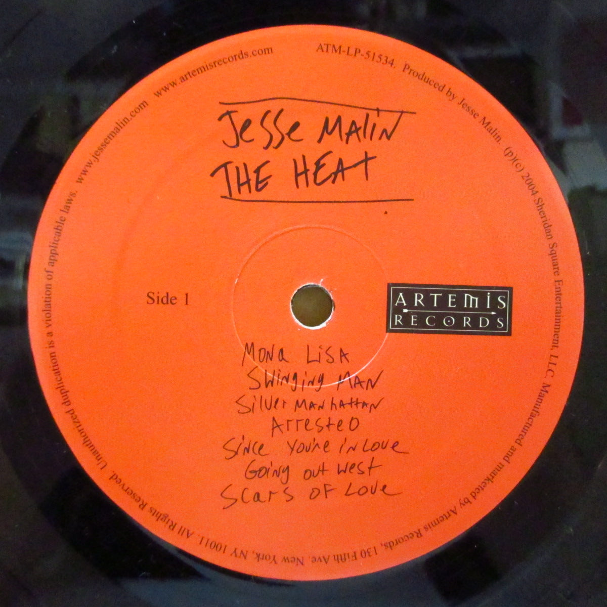 JESSE MALIN (ジェシー・マリン)  - The Heat (US オリジナル LP+インサート) '04年2ndアルバム