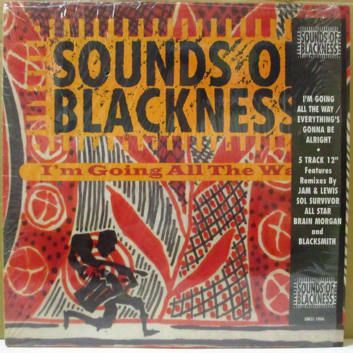 SOUNDS OF BLACKNESS (サウンズ・オブ・ブラックネス)  - I'm Going All The Way +4 (Japan オリジナル 12インチ/レアステッカー付き光沢ジャケ) '94年シングル