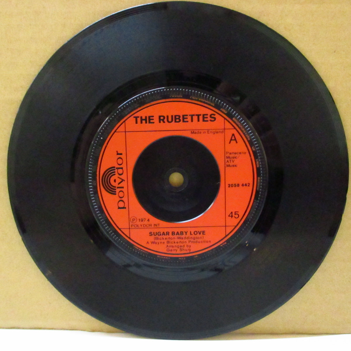 RUBETTES (ルベッツ)  - Sugar Baby Love (UK '74 オリジナル「フラットセンター」 7インチ)