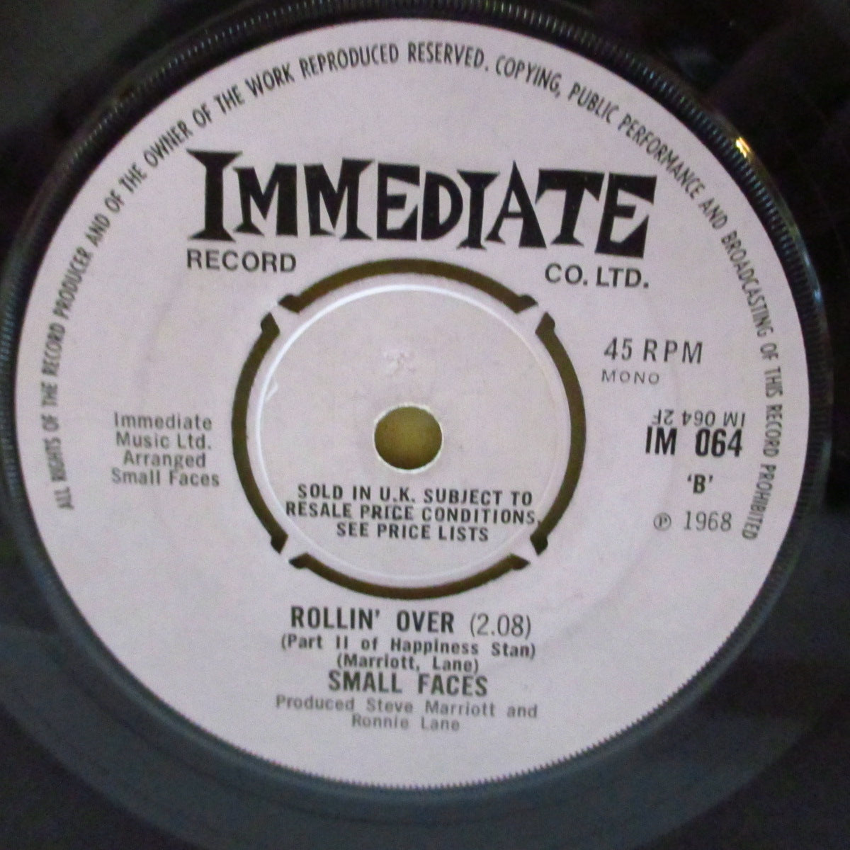 SMALL FACES (スモール・フェイセス)  - Lazy Sunday (UK '68 オリジナル「ラウンドセンター」モノラル 7インチ+カンパニースリーブ)