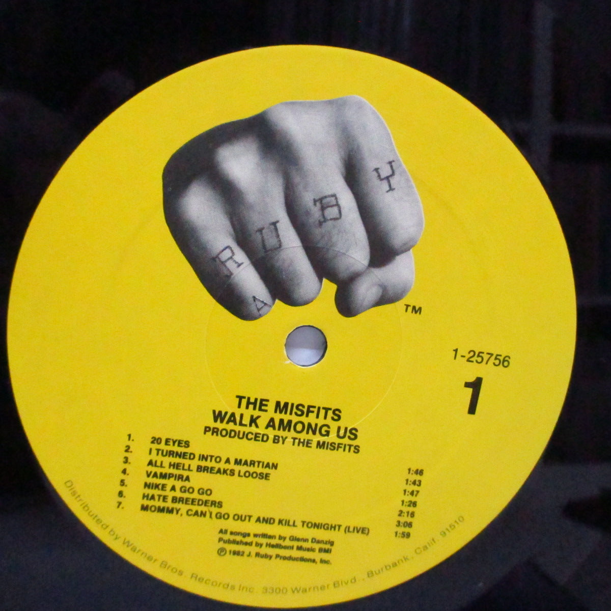 MISFITS (ミスフィッツ) - Walk Among Us (US '88 正規再発「黄ラベ