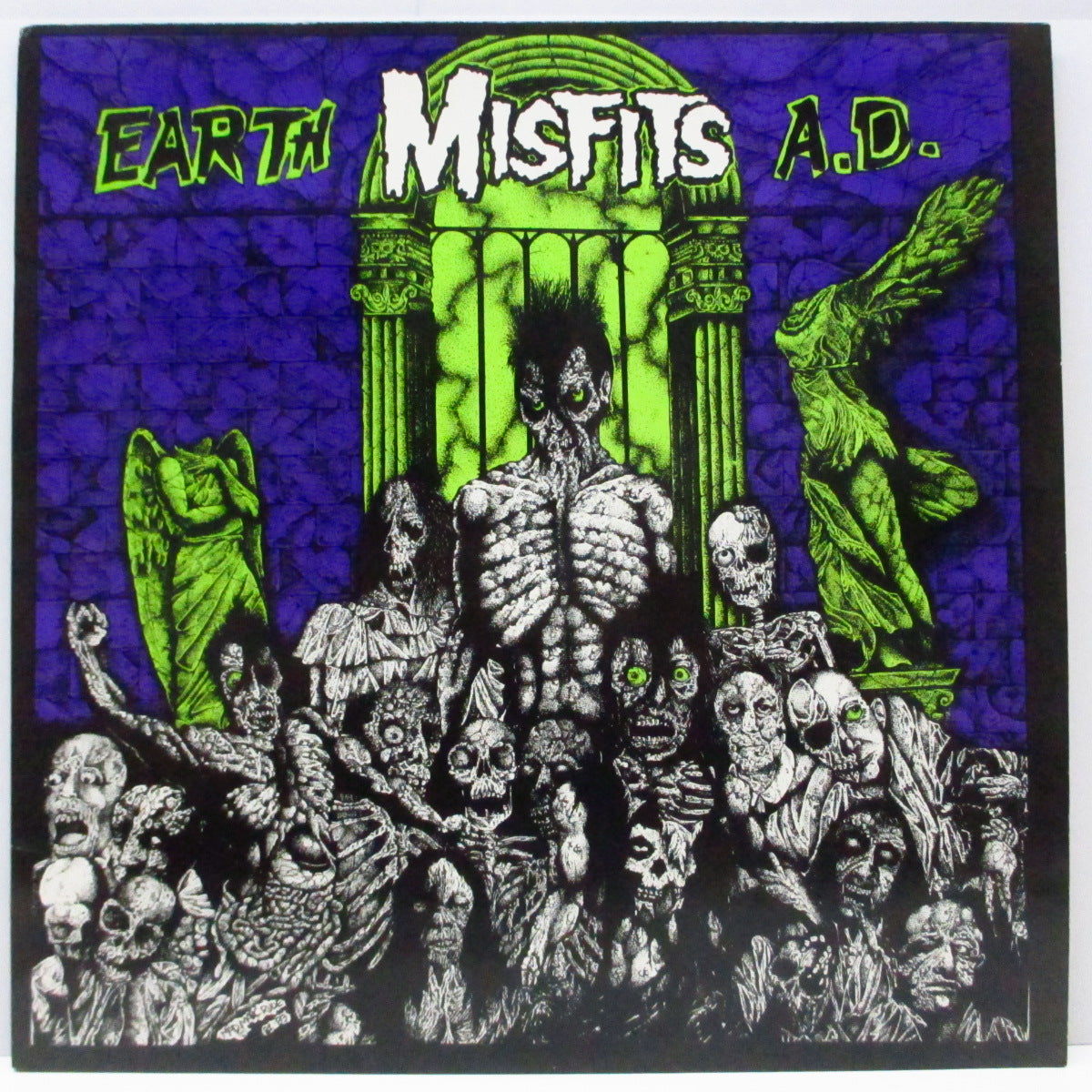 MISFITS (ミスフィッツ)  - Earth A.D. / Wolfs Blood (US '86 正規再発「光に透かすと赤茶色盤 」LP/濃い紫ジャケ )
