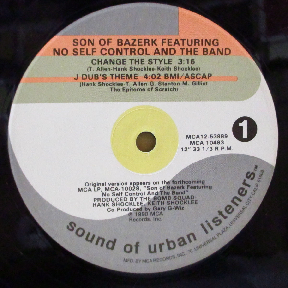 SON OF BAZERK Featuring NO SELF CONTROL AND THE BAND (サン・オブ・バザーク / ノー・セルフ・コントロール)  - Change The Style (US '90 オリジナル4曲入り 12インチ)