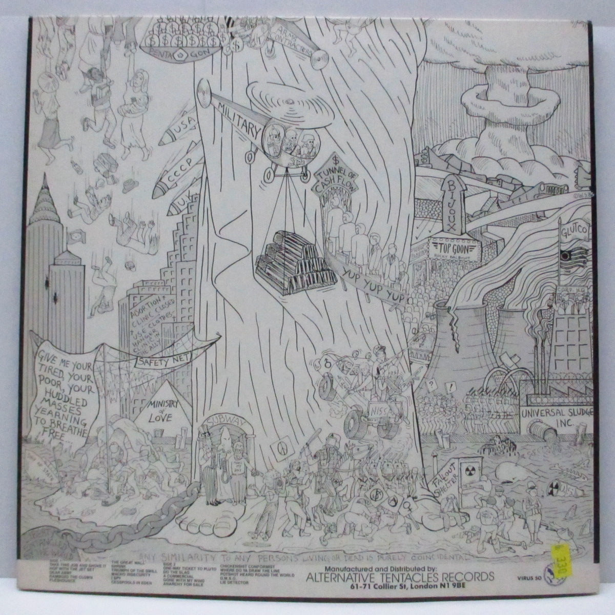 DEAD KENNEDYS (デッド・ケネディーズ)  - Bedtime For Democracy (UK オリジナル LP+新聞「Fuck Facts」第1号付/見開ジャケ）'86年4枚目＆ラスト！