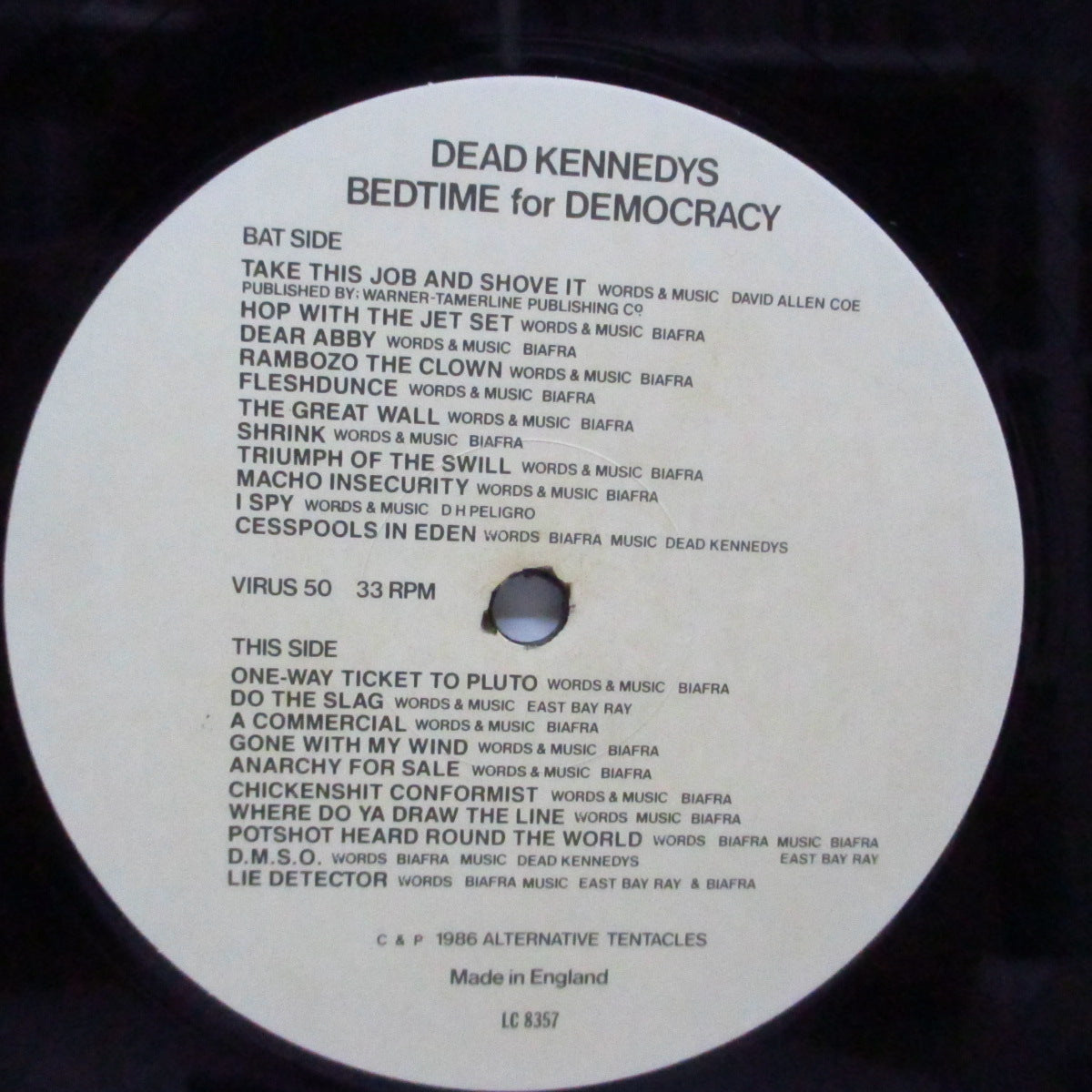 DEAD KENNEDYS (デッド・ケネディーズ)  - Bedtime For Democracy (UK オリジナル LP+新聞「Fuck Facts」第1号付/見開ジャケ）'86年4枚目＆ラスト！