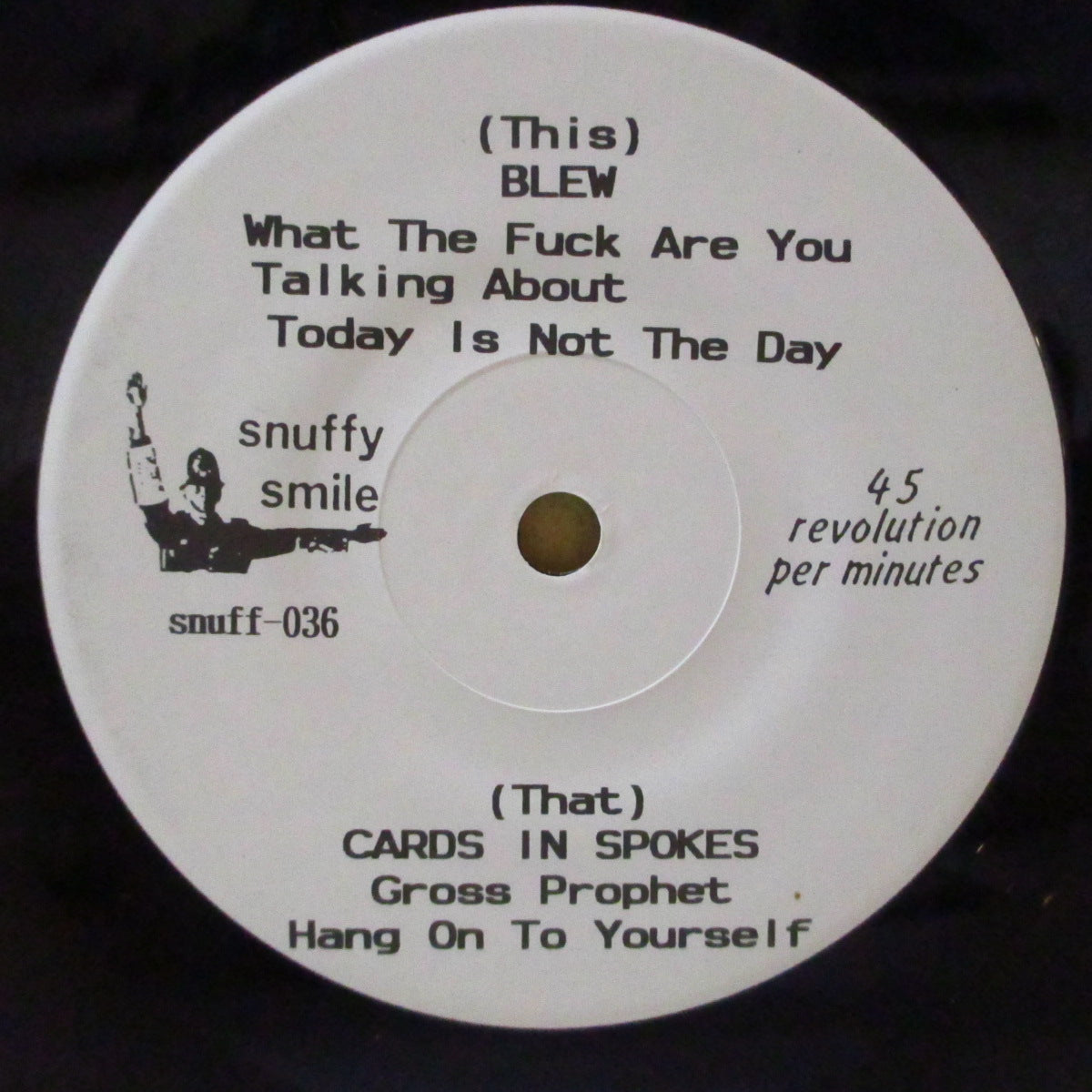 BLEW / CARDS IN SPOKES (ブリュー / カーズ・イン・スポークス)  - Split EP (Japan '98 オリジナル4曲入りスプリット 7インチ+インサート/光沢ソフト紙ジャケ)