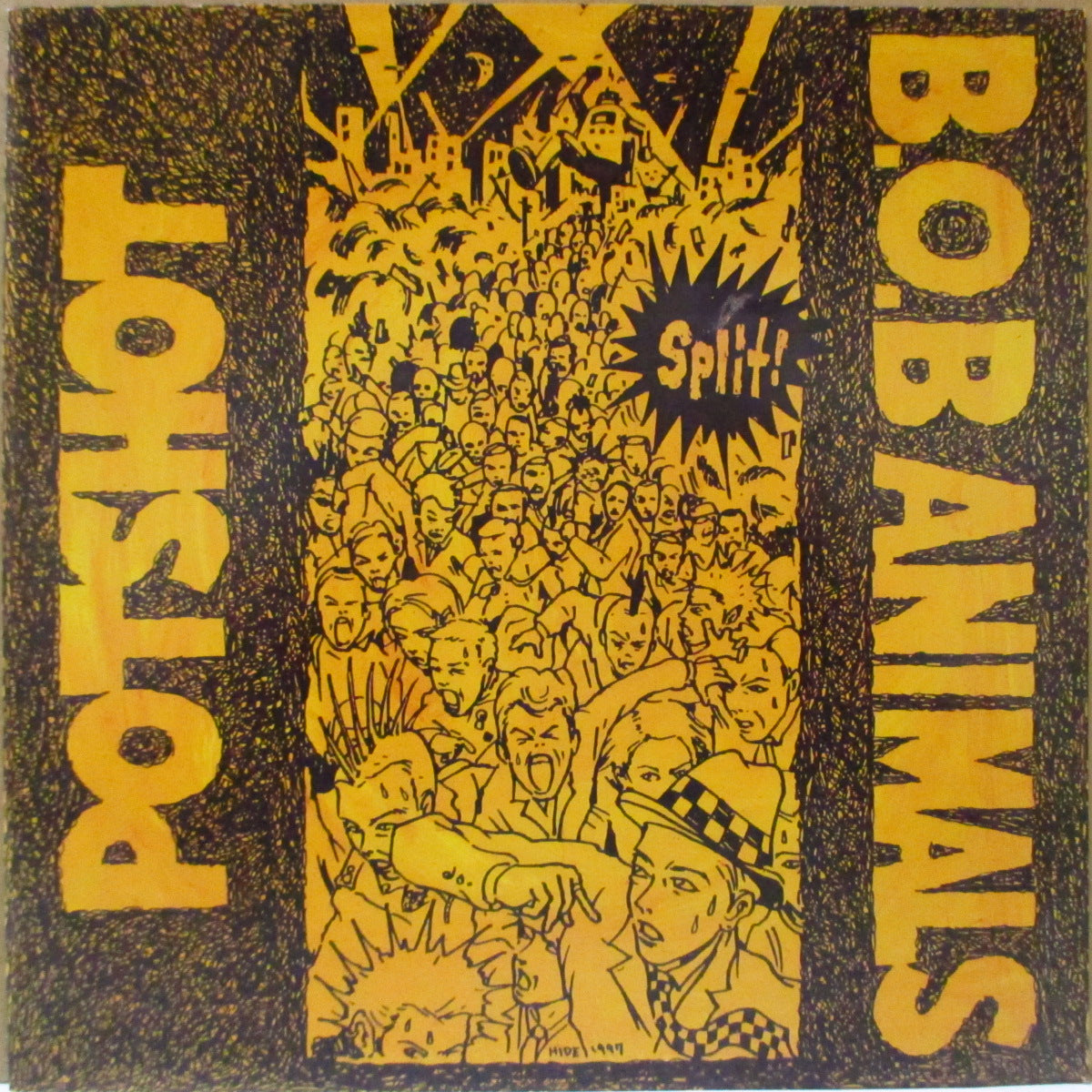 POTSHOT / B.O.B. ANIMALS (ポットショット / B.O.B. アニマルズ)  - Split! (Japan '97 オリジナル4曲入り 7インチ/光沢ソフト紙ジャケ)