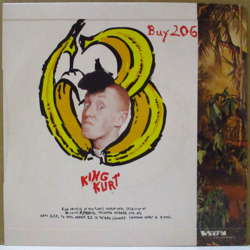 KING KURT (キング・カート)  - Banana Banana (UK オリジナル 7インチ+レアステッカー付きジャケ)
