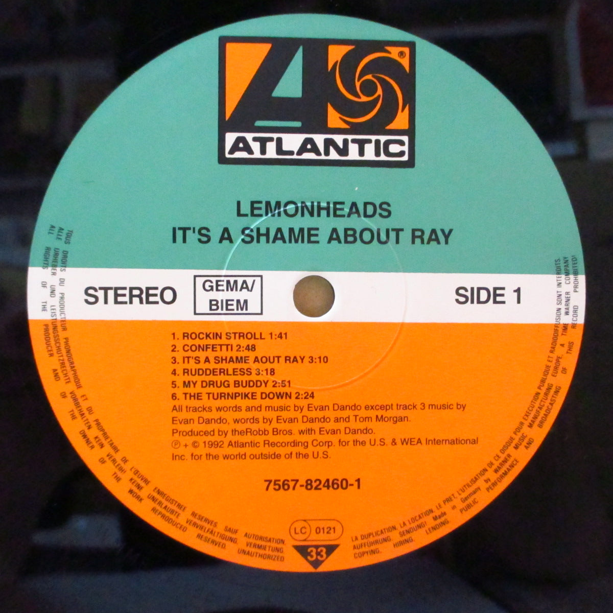 LEMONHEADS (レモンヘッズ)  - It's A Shame About Ray (EU '92 2ndプレス LP/インナー欠) '92年5thアルバム