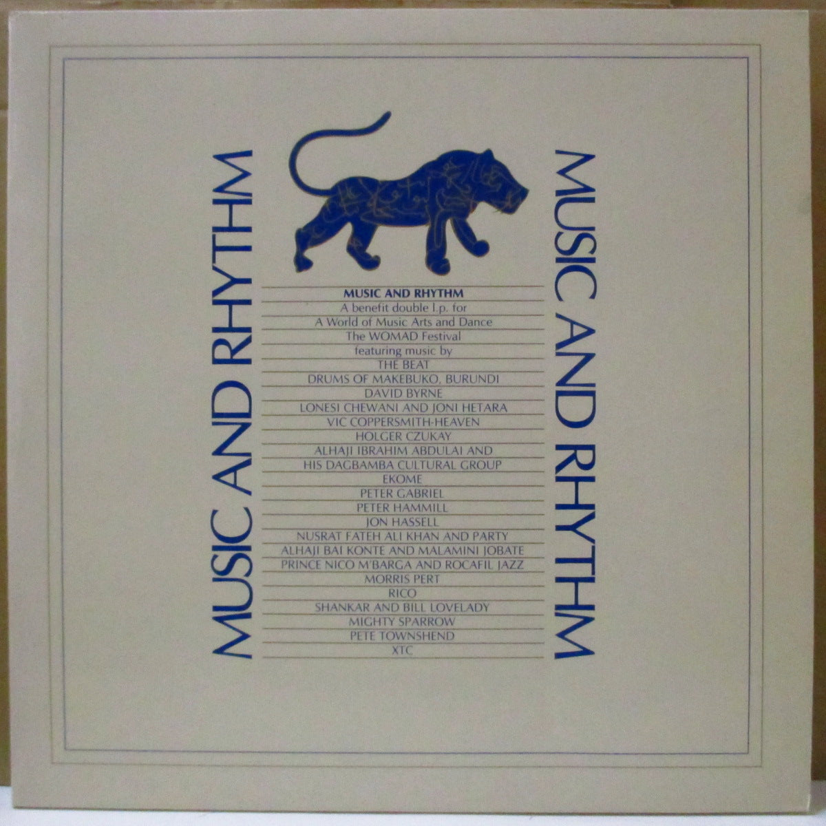 V.A. ('80s UK ロック/ニューウェーブ・ライブ・コンピ)  - Music And Rhythm (Japan オリジナル 2xLP+インサート-光沢見開きジャケ/帯欠) WOMAD出演者コンピレーション