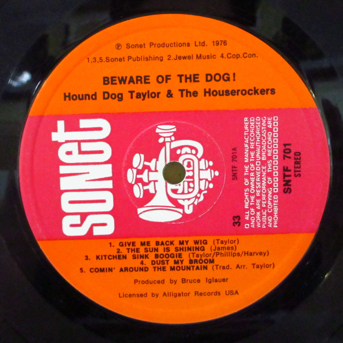 HOUND DOG TAYLOR (ハウンド・ドッグ・テイラー)  - Beware Of The Dog (UK '76 オリジナル・ステレオ LP)'74年ライブ。奇跡の美品！