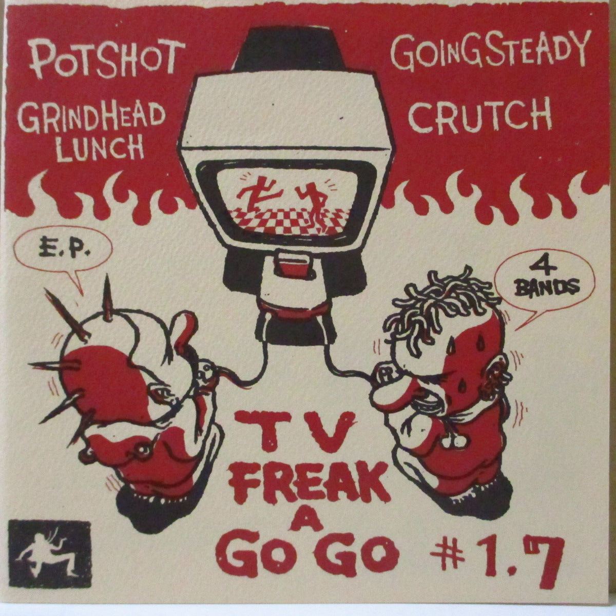 V.A. ('90s 日本・スカパンク/メロコア・コンピ)  - TV FREAK A GO GO #1.7 (Japan '98 オリジナル4曲入り 7インチ/ざら紙ジャケ)