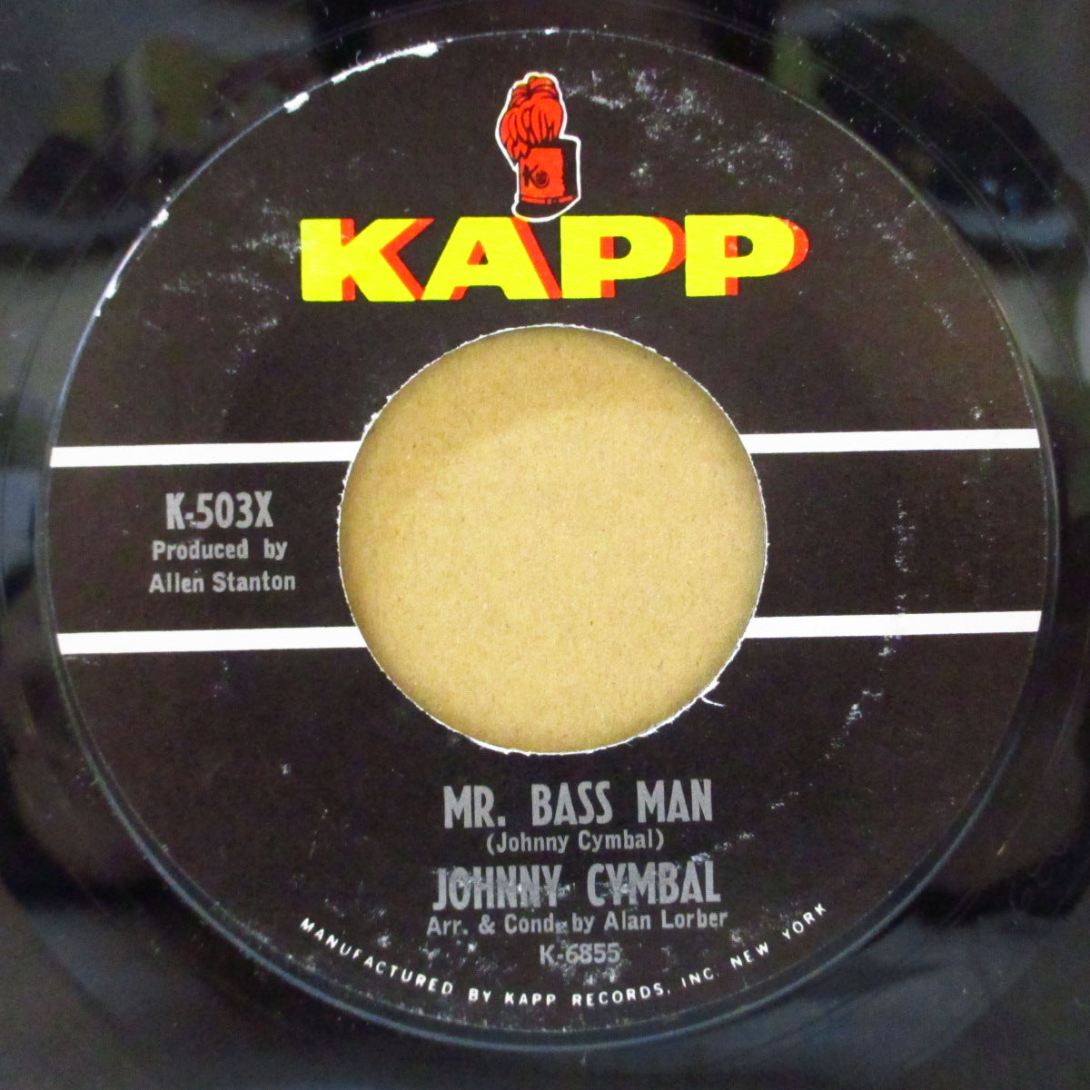 JOHNNY CYMBAL (ジョニー・シンバル)  - Mr.Bass Man (US オリジナル 7インチ/スチレン盤バージョン）「ミスター・ベースマン」！