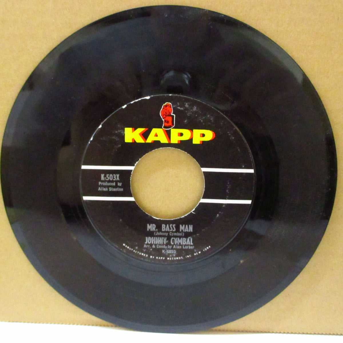 JOHNNY CYMBAL (ジョニー・シンバル)  - Mr.Bass Man (US オリジナル 7インチ/スチレン盤バージョン）「ミスター・ベースマン」！