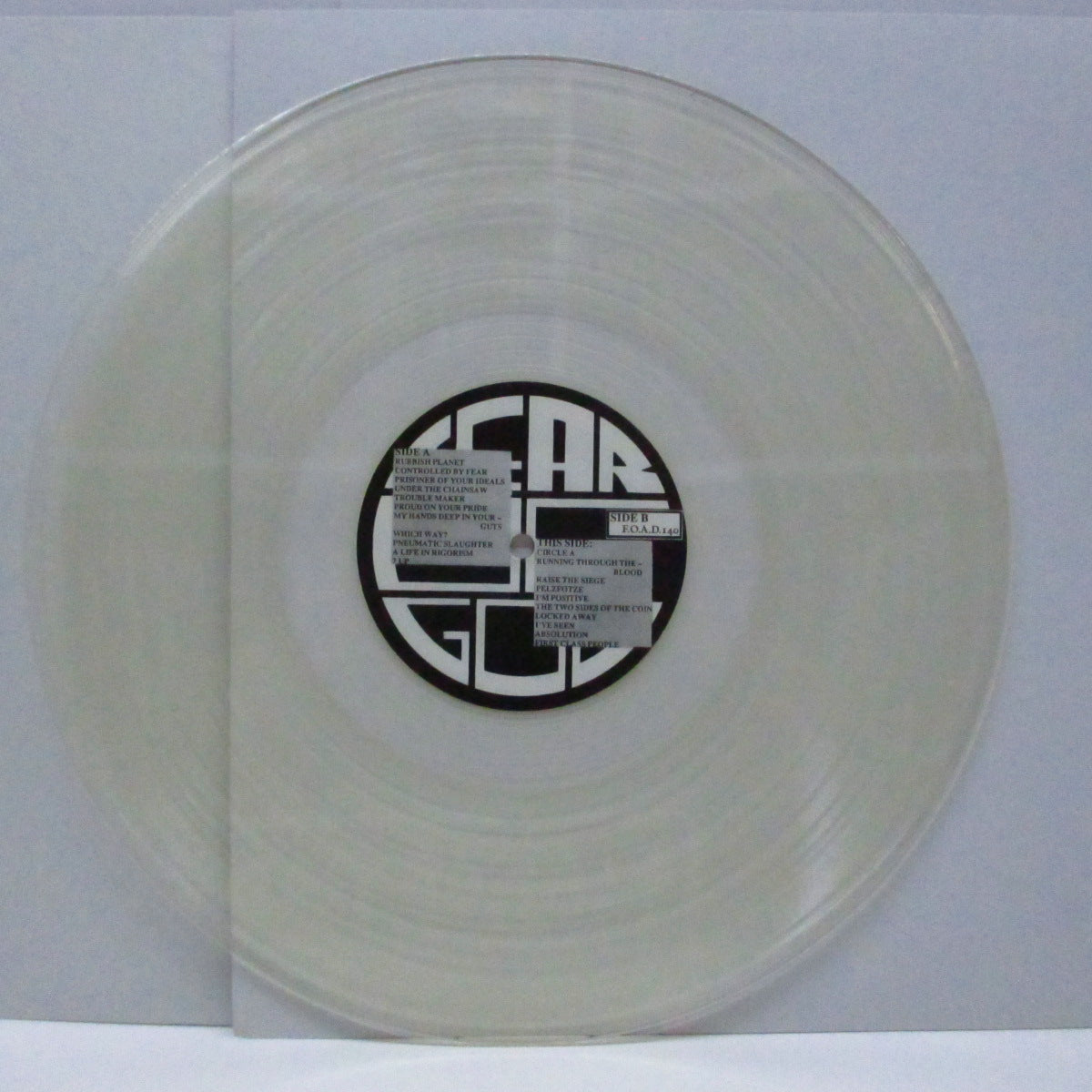 FEAR OF GOD (フィアー・オブ・ゴッド)  - Fear Of God <1st EP> (Italy 400枚限定再発「クリアヴァイナル」12"+インサート、ステッカー）