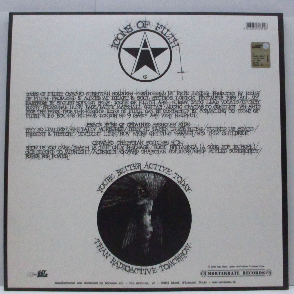 ICONS OF FILTH (アイコンズ・オブ・フィルス)  - Onward Christian Soldiers (Italy' 02 再発 LP/見開きジャケ) '84年ファースト！