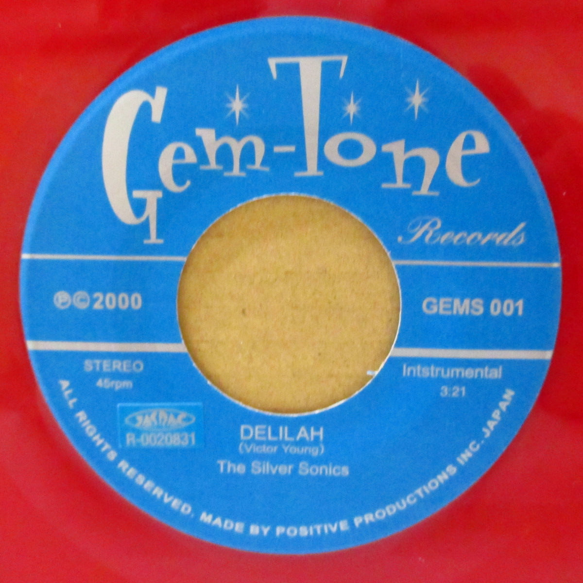 SILVER SONICS, THE (ザ・シルヴァー・ソニックス)  - Delilah (Japan '00 限定「赤盤」 7インチ)