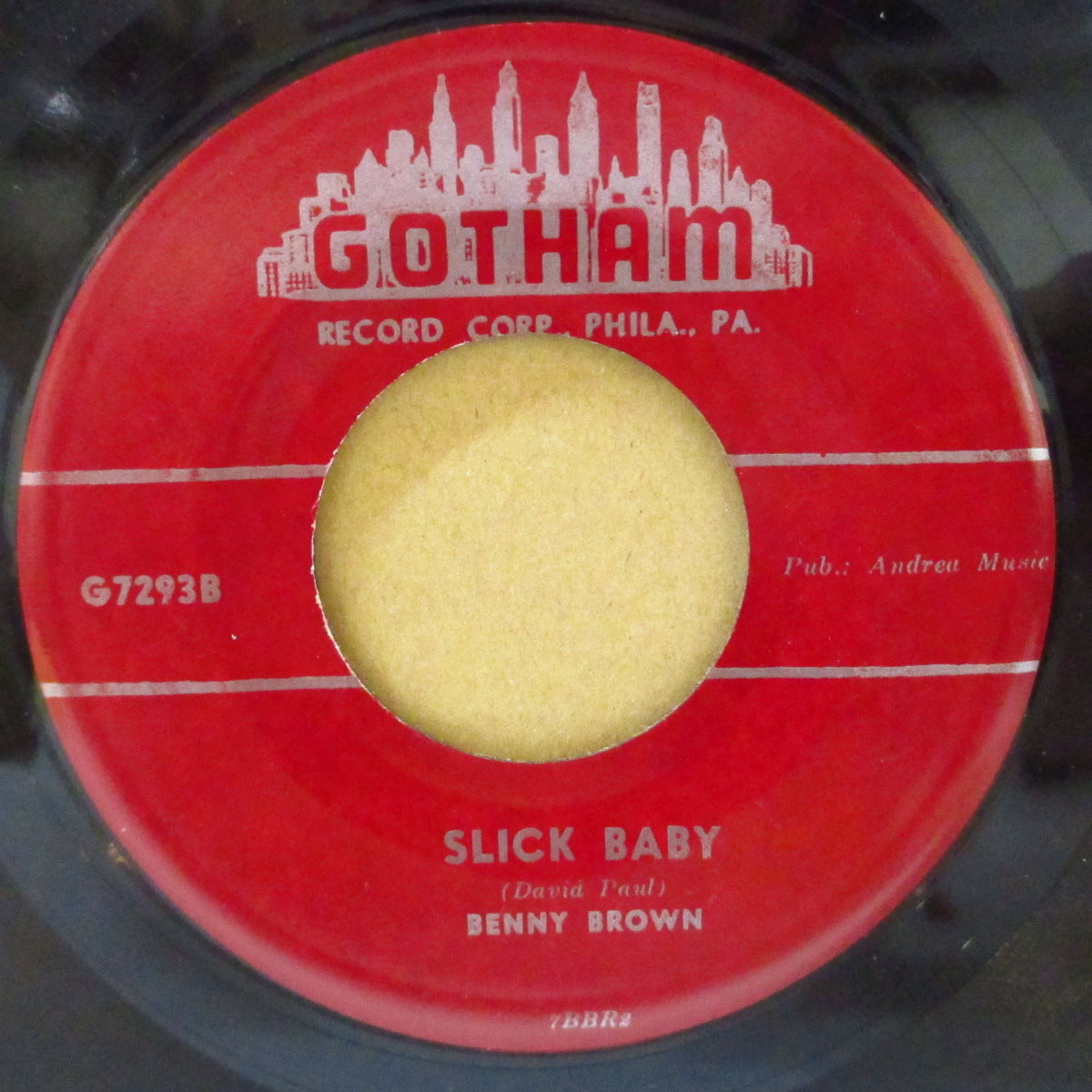 BENNY BROWN (ベニー・ブラウン)  - Pappa! / Slick Baby (US '53 オリジナル「黒盤」 7インチ)「ルース・ブラウン/ママ」のアンサーソング替え歌ジャンプR&B 2サイダー！