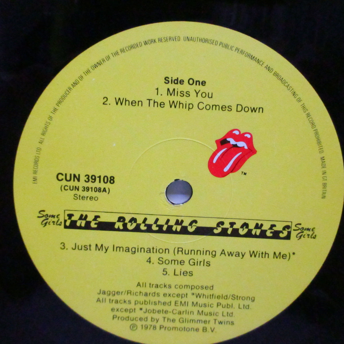 ROLLING STONES (ローリング・ストーンズ)  - Some Girls (UK オリジナル LP+無修正インナー/「青タイトル」薄ピンク/薄緑/薄黄/薄青 ダイカットジャケ)