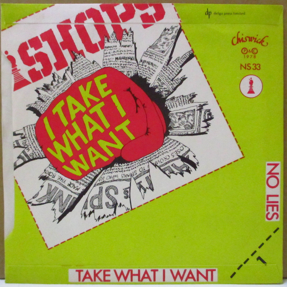 BISHOPS (COUNT BISHOPS) (ビショップス /カウントビショップス)  - I Take What I Want (UK オリジナル「ブルーロゴ・ラベ」7インチ+マット紙ジャケ)