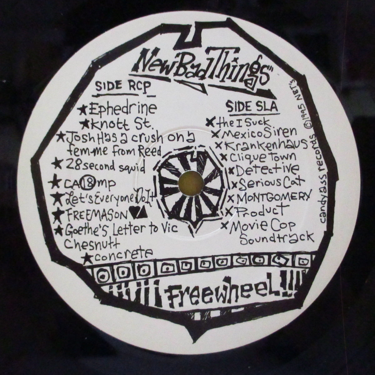 NEW BAD THINGS (ニュー・バッド・シングス)  - !Freewheel! (US オリジナル LP+ミニインサート) 米インディロック'95年1stアルバム