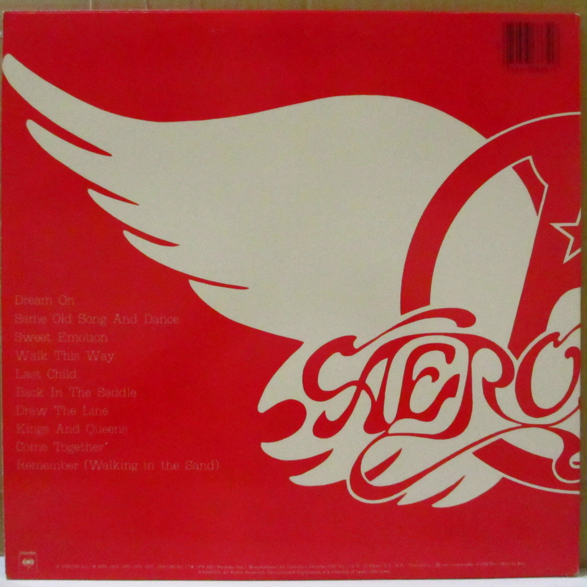AEROSMITH (エアロスミス)  - Aerosmith's Greatest Hits (US '80 再発「ランオフに<J-MP> あり」 LP) '80年ベストアルバム