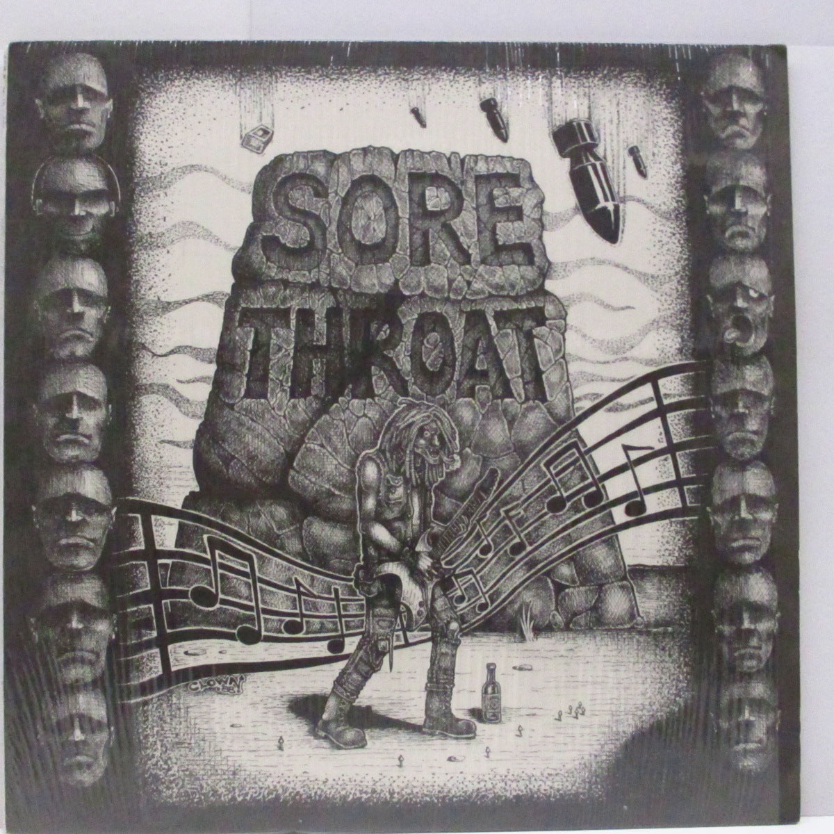SORE THROAT (ソアー・スロウト)  - Unhindered By Talent (US オリジナル LP+インサート）'88年ファースト！