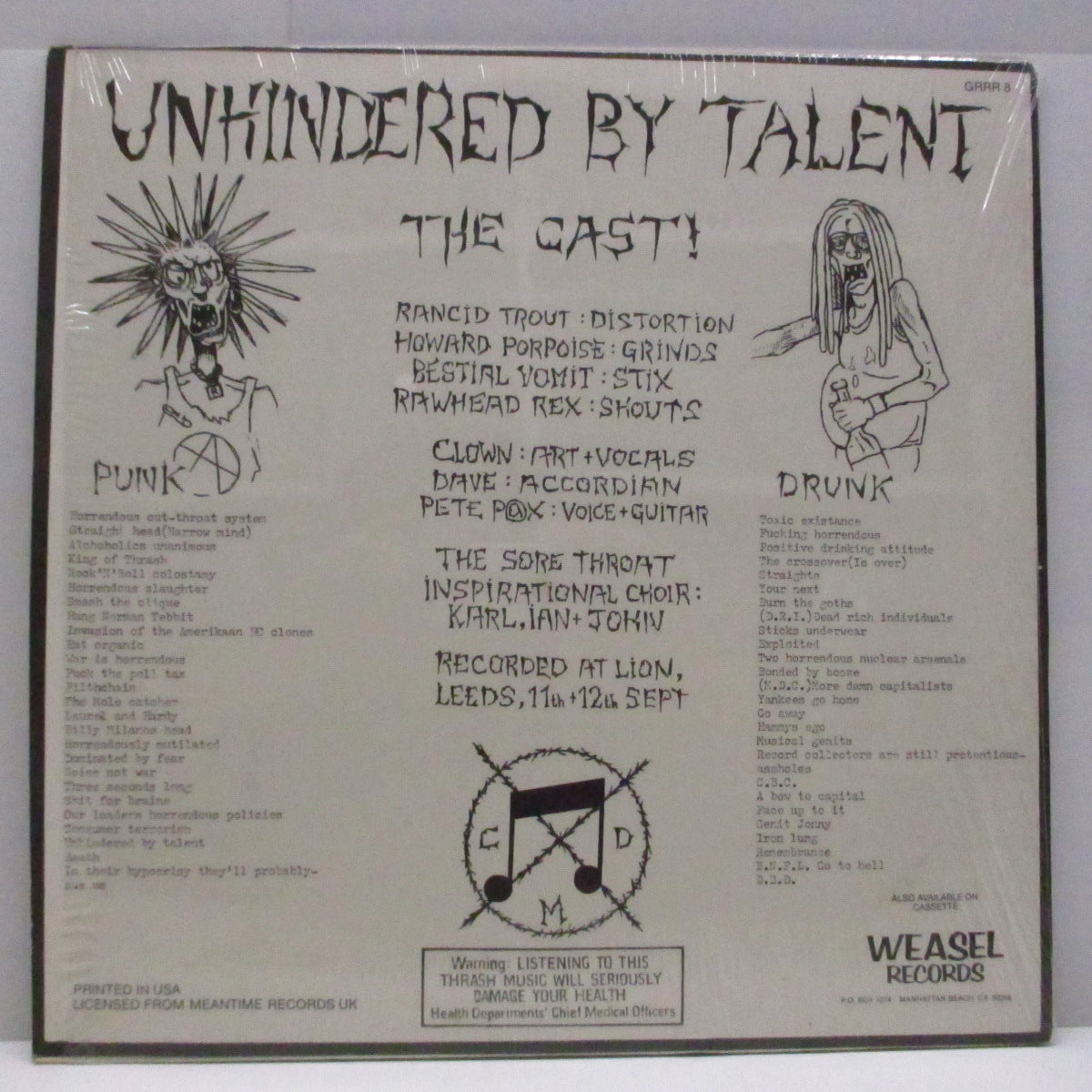 フィイン ソロアルバム soar 付属品有り SORE THROAT (ソアー・スロウト) - Unhindered By Talent (US