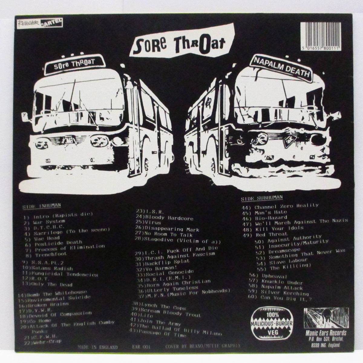 SORE THROAT (ソアー・スロウト)  - Never Mind The Napalm Here's Sore Throat (UK オリジナル LP) '89年サード！