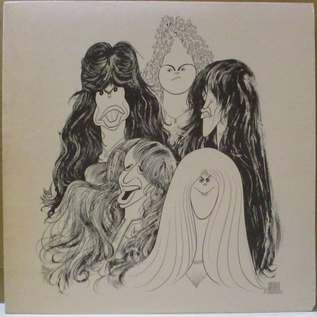 AEROSMITH (エアロスミス)  - Draw The Line (Japan オリジナル LP+ソフト紙インナー, 見開きインサート/帯欠) '77年5thアルバム