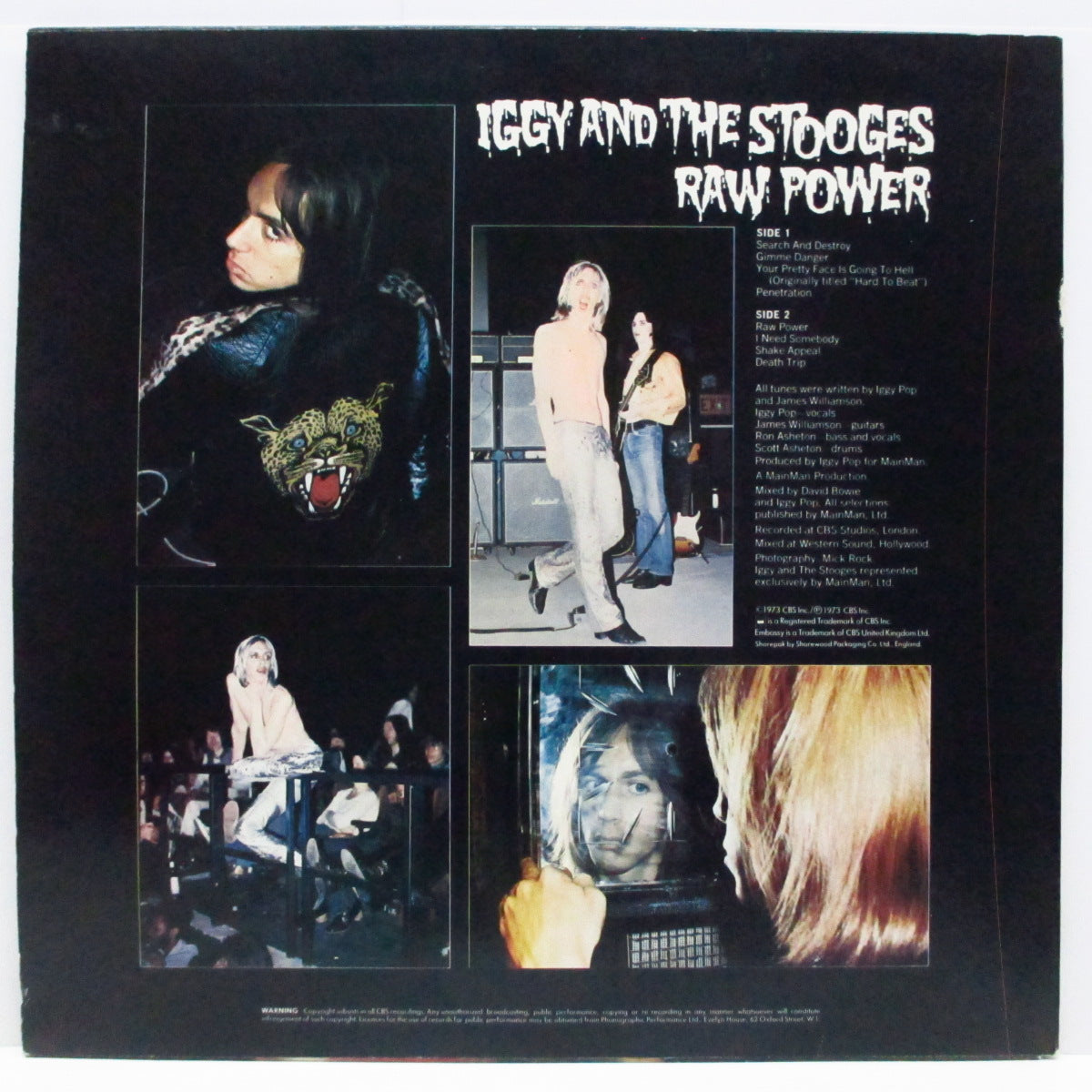 IGGY AND THE STOOGES (イギー & ザ・ストゥージーズ)  - Raw Power (UK '77 再発「赤/白ラベ」 LP/CBS-Embassy S 31464)