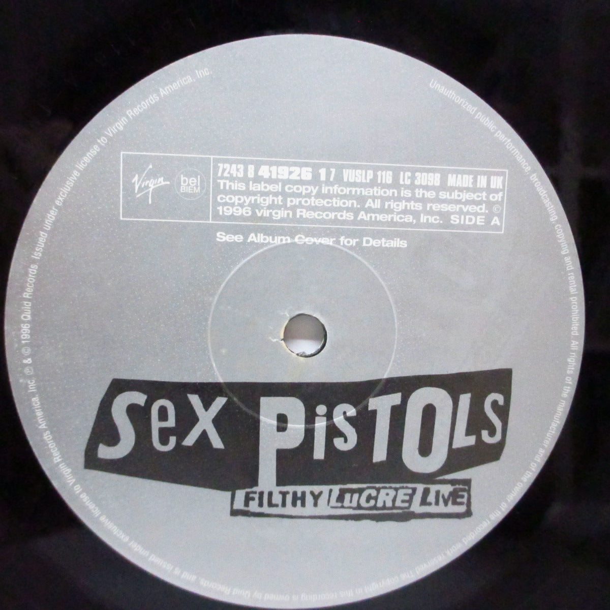 SEX PISTOLS (セックス・ピストルズ)  - Filthy Lucre Live (UK オリジナル LP+インナー）'96年フィンズベリーパーク !