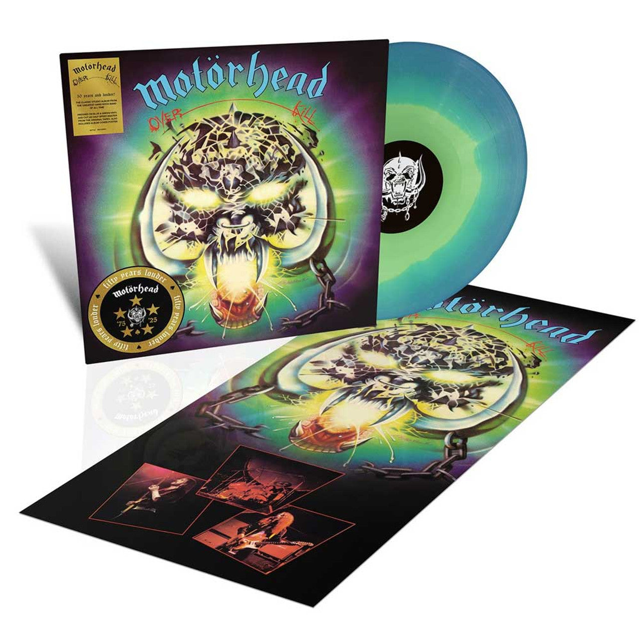 MOTORHEAD (モーターヘッド) - Overkill (EU 50周年記念限定再発「青/緑ヴァイナル」 LP/New) ポスター付き！