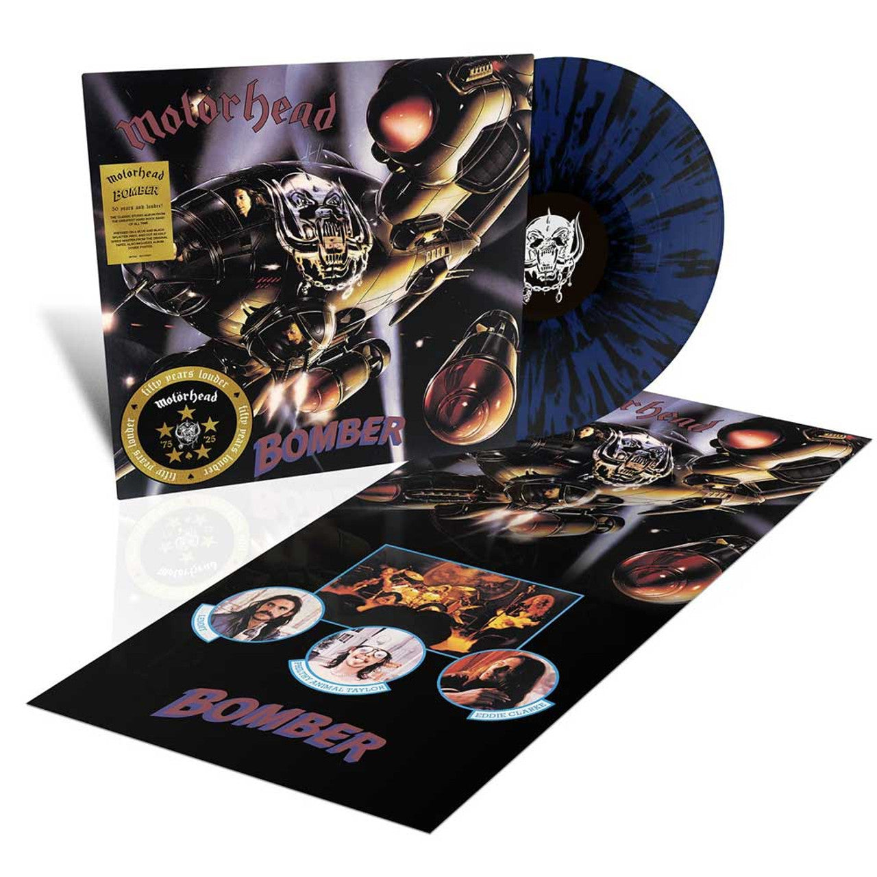 MOTORHEAD (モーターヘッド) - Bomber (EU 50周年記念限定再発「青/黒ヴァイナル」 LP/New) ポスター付き！