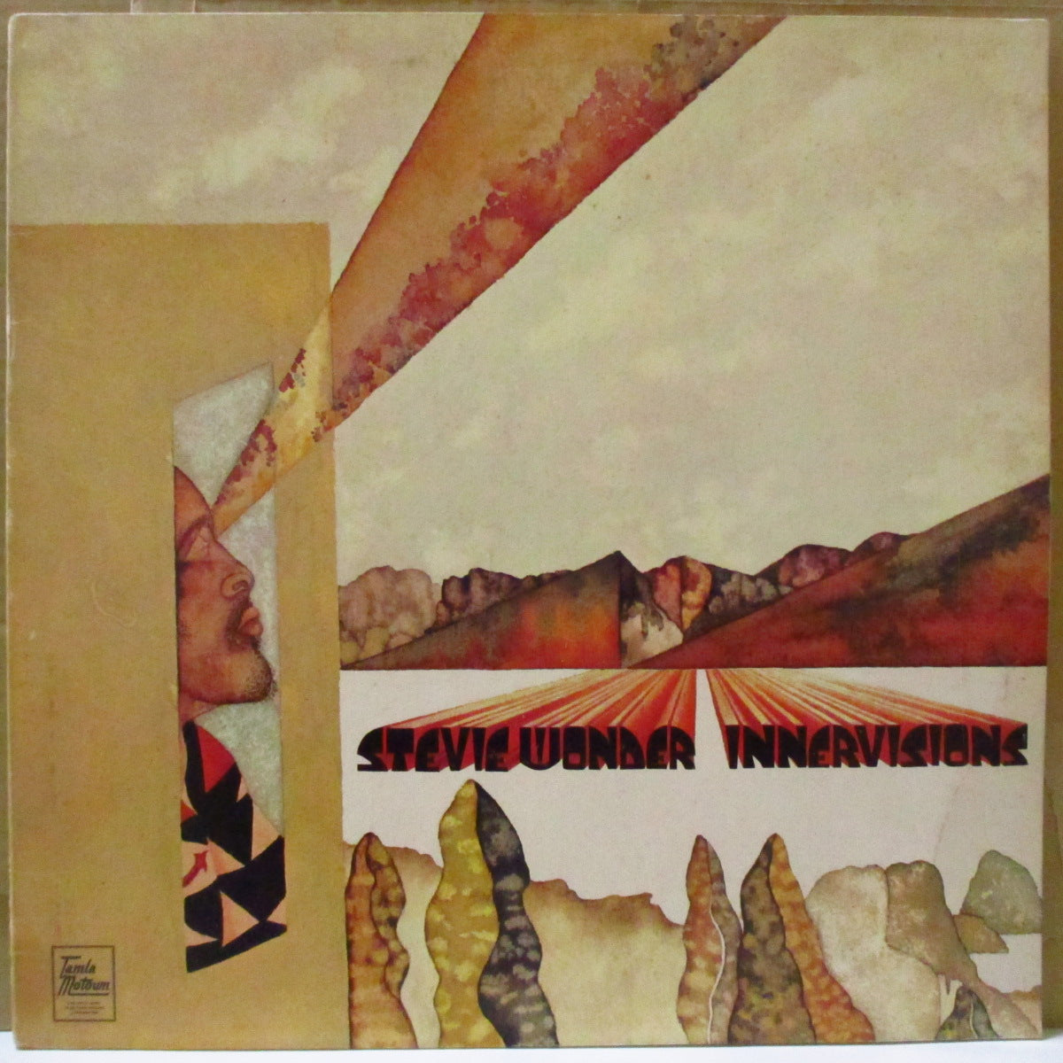 STEVIE WONDER (スティーヴィー・ワンダー)  - Innervisions (UK '73 初回オリジナル「Gramophoneリム・マット黒ラベ」ステレオLP/見開きジャケ)'73年大名作！