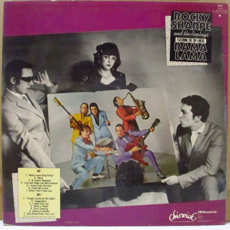 ROCKY SHARPE & THE REPLAYS (ロッキー・シャープ&ザ・リプレイズ)  - Rama Lama (UK セカンドプレス「カートリッジ・ラベ」LP+固紙インナー/両面コーティングジャケ)