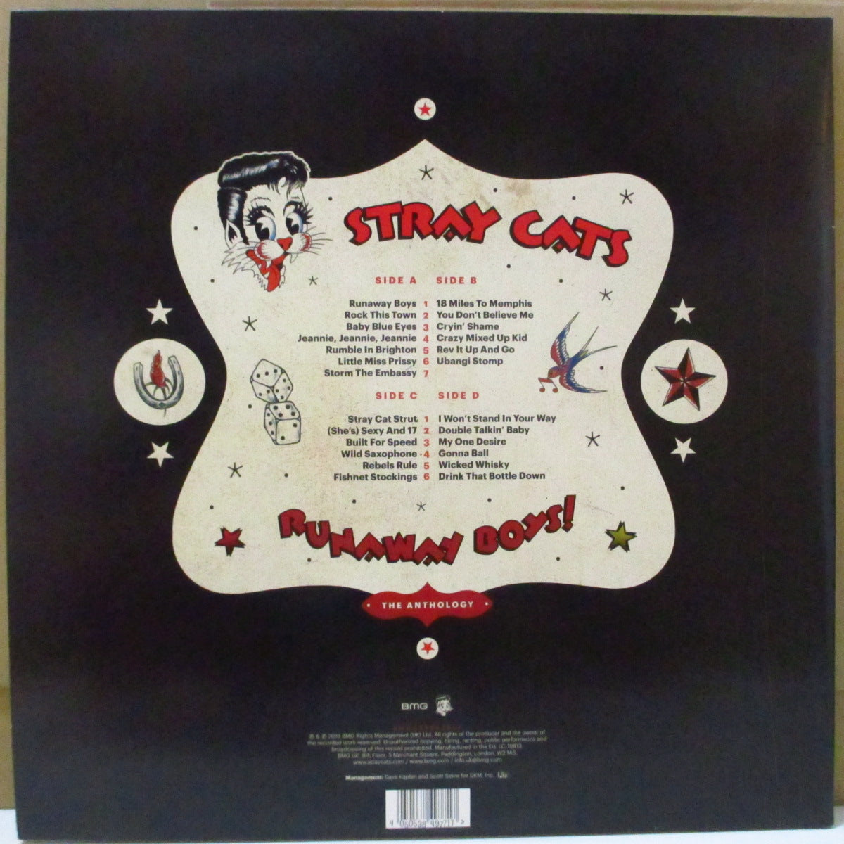 STRAY CATS (ストレイ・キャッツ)  - Runaway Boys! The Anthology (UK オリジナル180グラム重量 2xLP+ソフト紙インナー/光沢見開きジャケ)