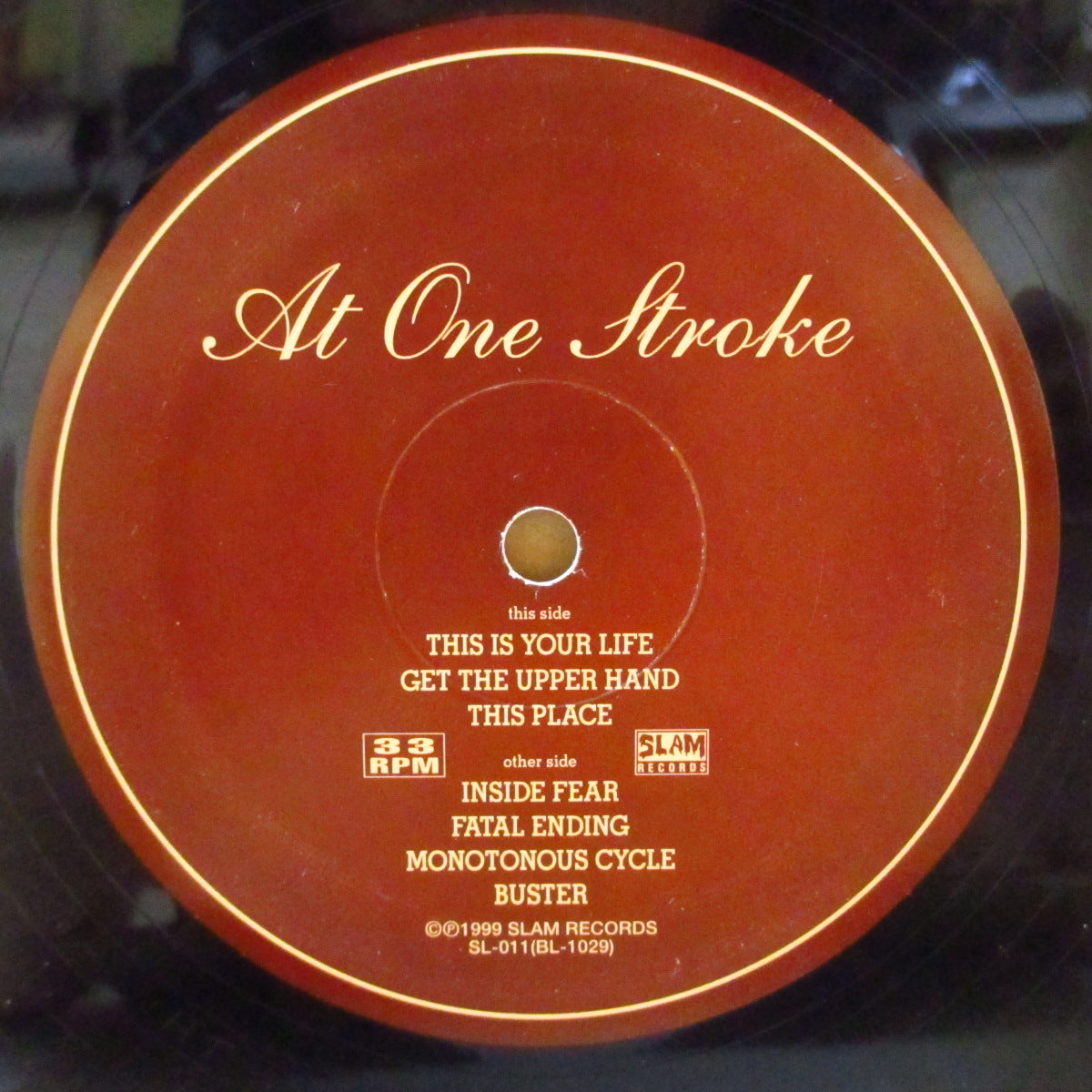 AT ONE STROKE (アット・ワン・ストローク)  - S.T. <1st Album> (Japan オリジナル LP+ソフト紙インナー, インサート) '99年1stアルバム