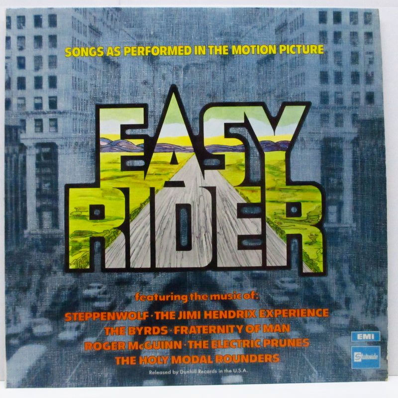 O.S.T. (デニス・ホッパー『イージー・ライダー』サウンドトラック)  - Easy Rider (UK 70's再発「オレンジラベ」 LP/表面コーティング3面折り返しジャケ)