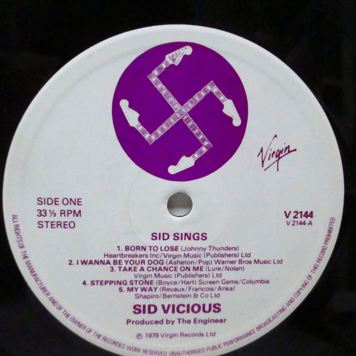 SID VICIOUS (シド・ヴィシャス)  - Sid Sings (New Zealand オリジナル LP+インナー）